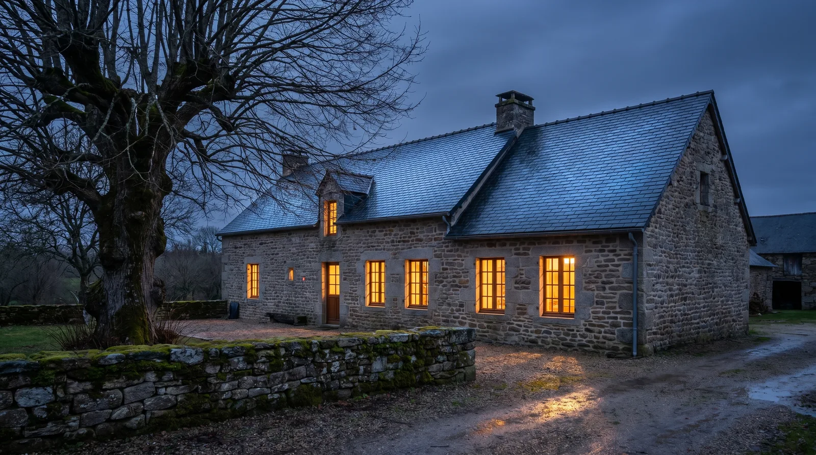 Maison en granit · façade